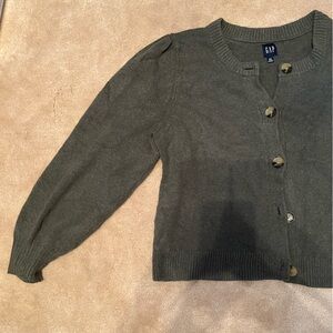 Gap Green Button Up Sweater
